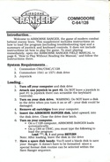 Airborne Ranger quick start guide page 1