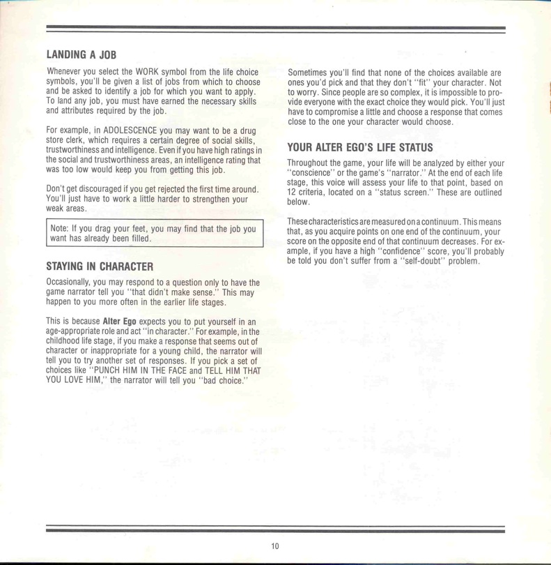 Alter Ego Manual Page 10