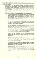 Alternate Reality: The Dungeon manual page 1