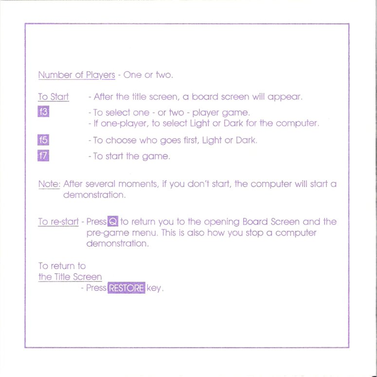 Archon Command Summary Page 2