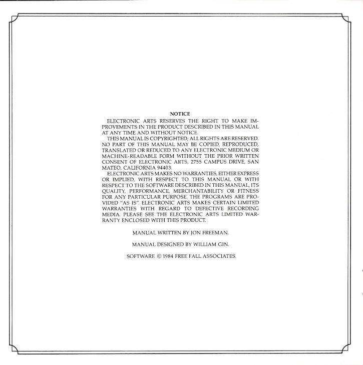 Archon II Manual Page 0