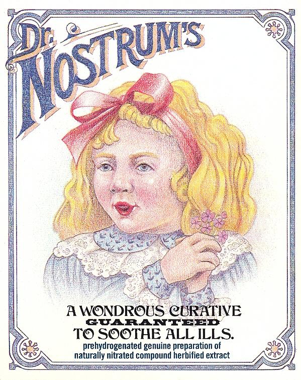 Ballyhoo Dr. Nostrums ad front