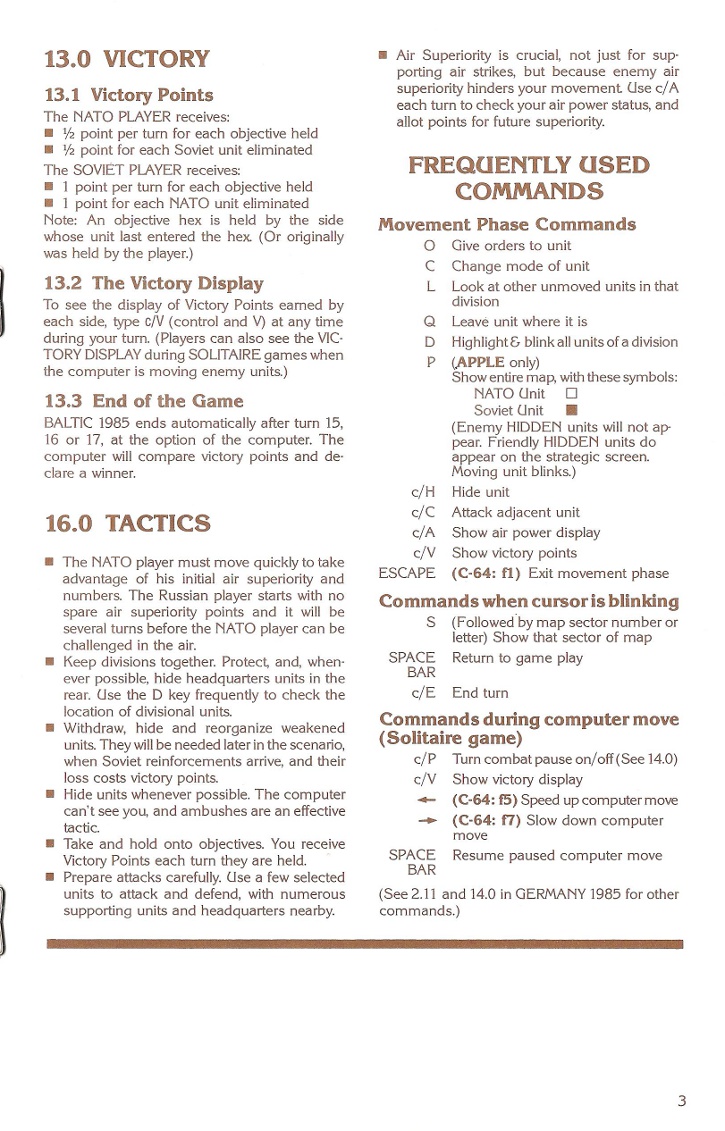 Baltic 1985: Corridor To Berlin manual page 3
