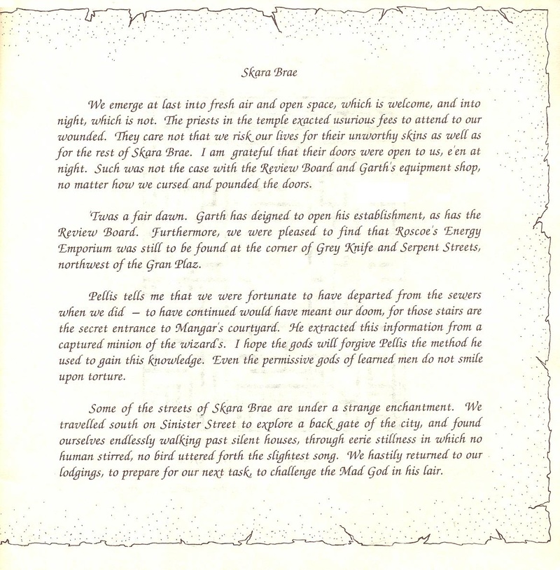 The Bard's Tale clue book page 15