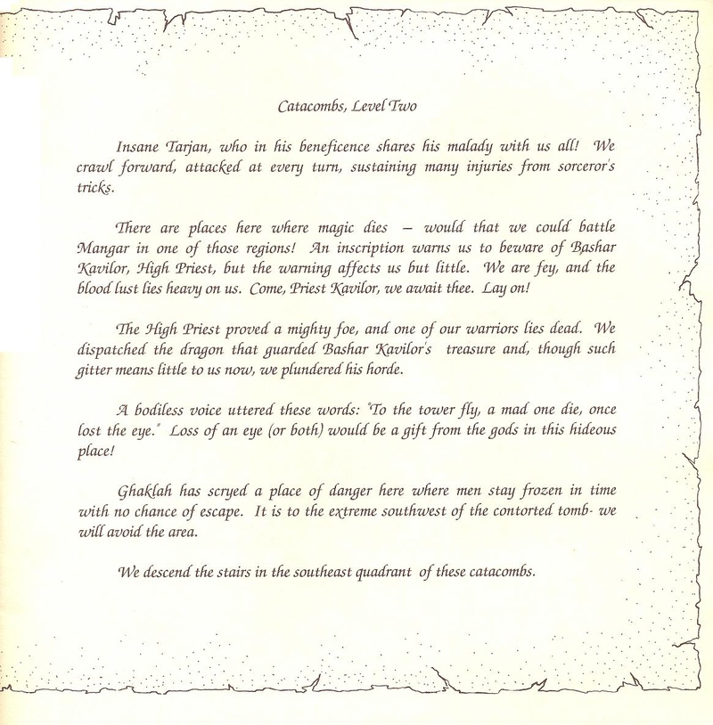 The Bard's Tale clue book page 19
