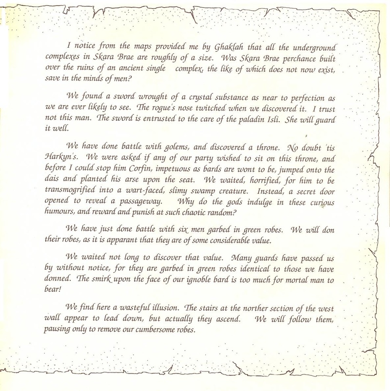 The Bard's Tale clue book page 25