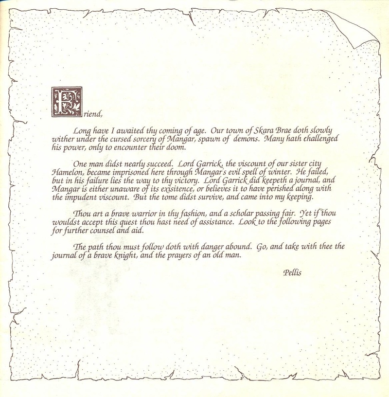 The Bard's Tale clue book page 3