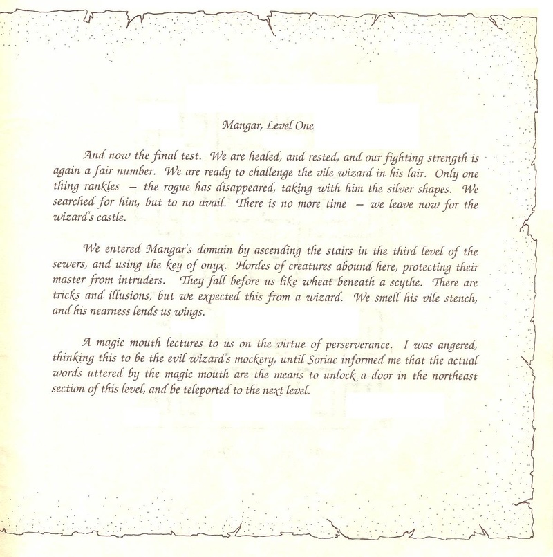 The Bard's Tale clue book page 33
