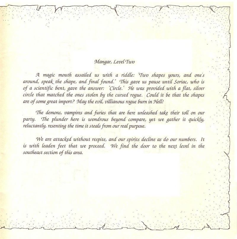 The Bard's Tale clue book page 35