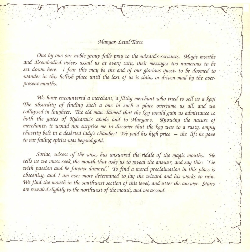 The Bard's Tale clue book page 37