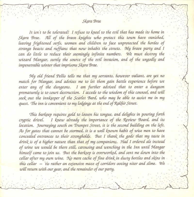 The Bard's Tale clue book page 5
