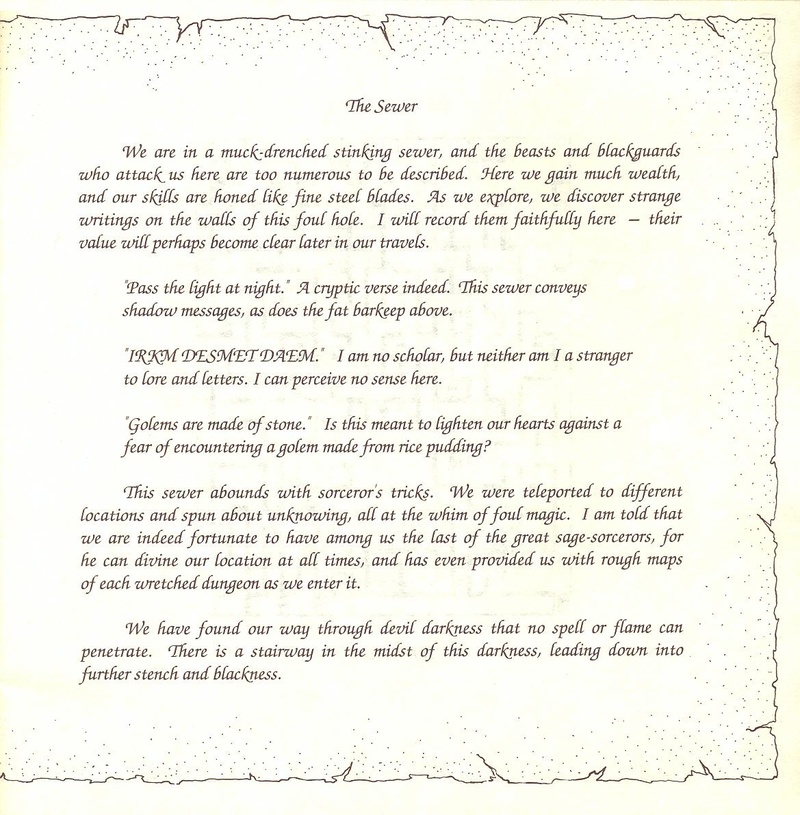 The Bard's Tale clue book page 9