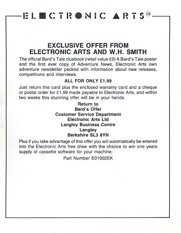 The Bard's Tale Exclusive Offer