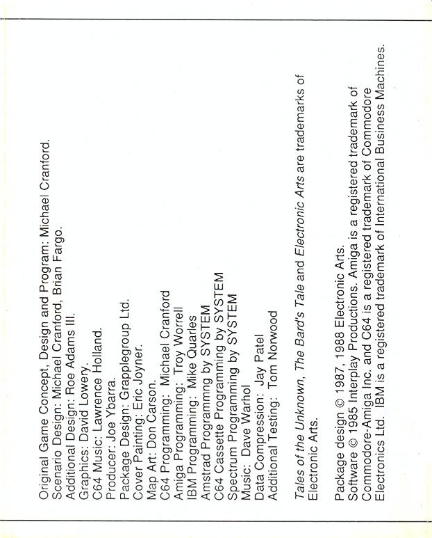 The Bard's Tale Inlay Inside page 4