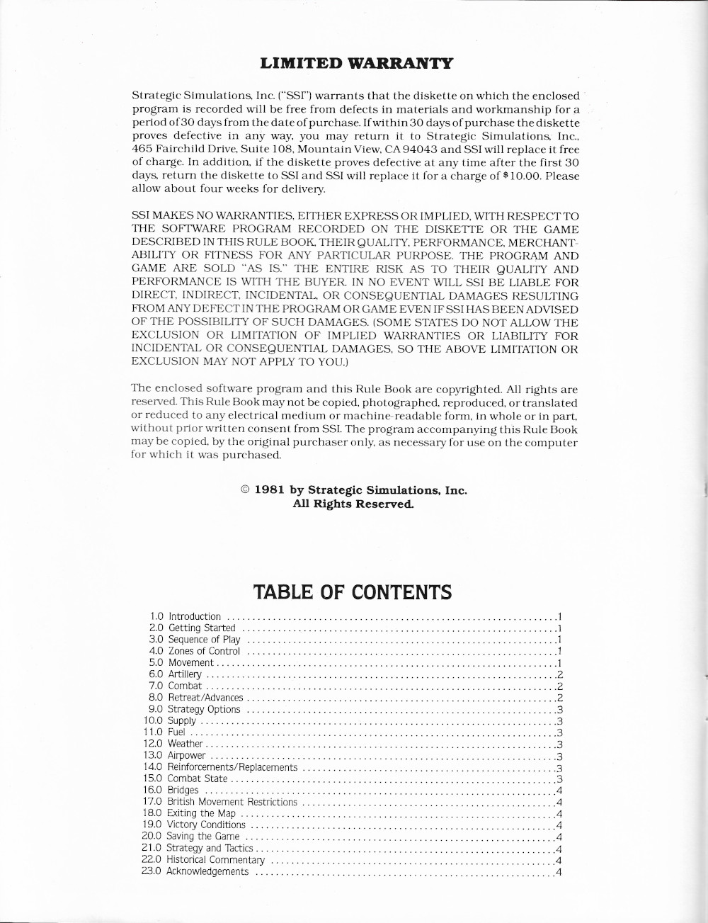 The Battle of the Bulge: Tigers in the Snow manual page 0