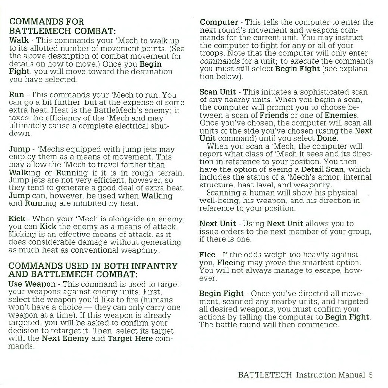 Battletech manual page 5