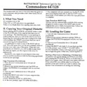 Battletech Reference Card page 1