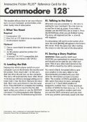 Beyond Zork reference card page 1