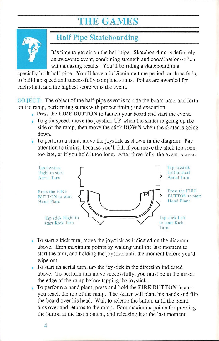 California Games Manual Page 4