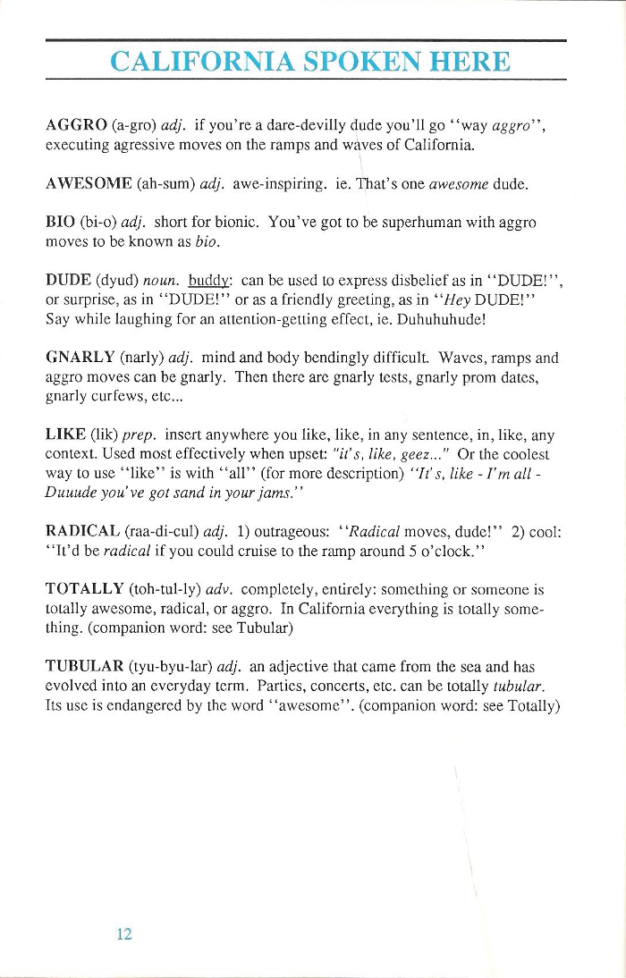California Games Manual Page 12