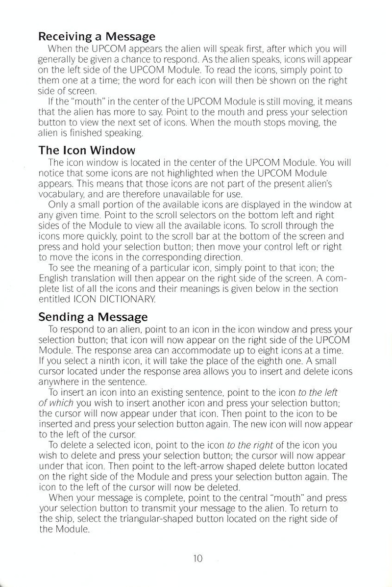 Captain Blood manual page 10