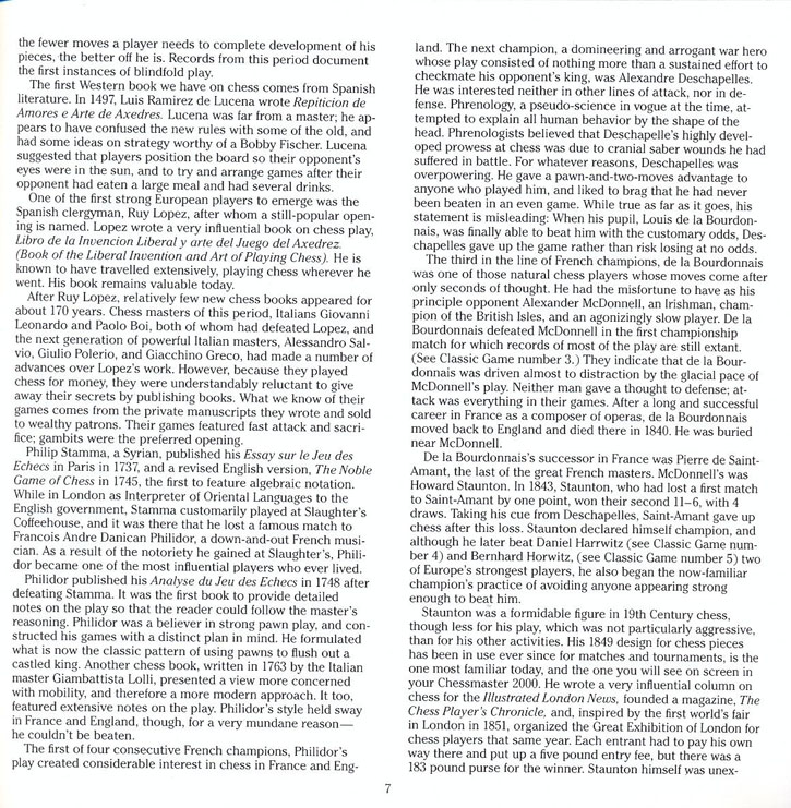 The Chessmaster 2000 manual page 7