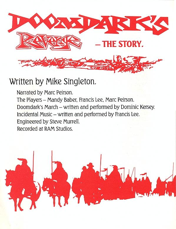 Doomdark's Revenge manual page 1