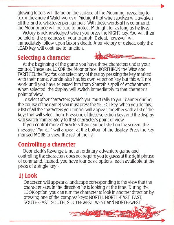 Doomdark's Revenge manual page 7