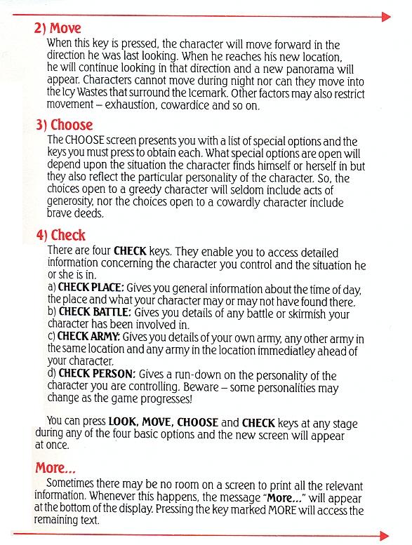 Doomdark's Revenge manual page 8