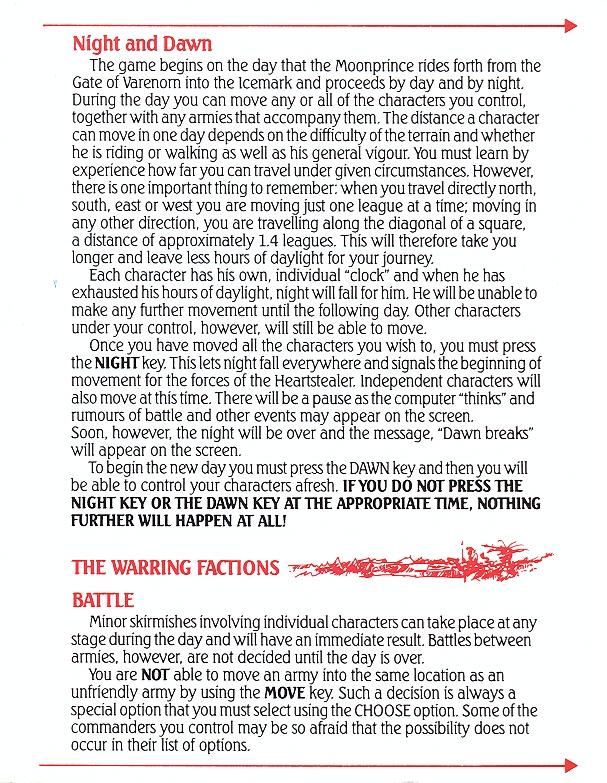 Doomdark's Revenge manual page 9