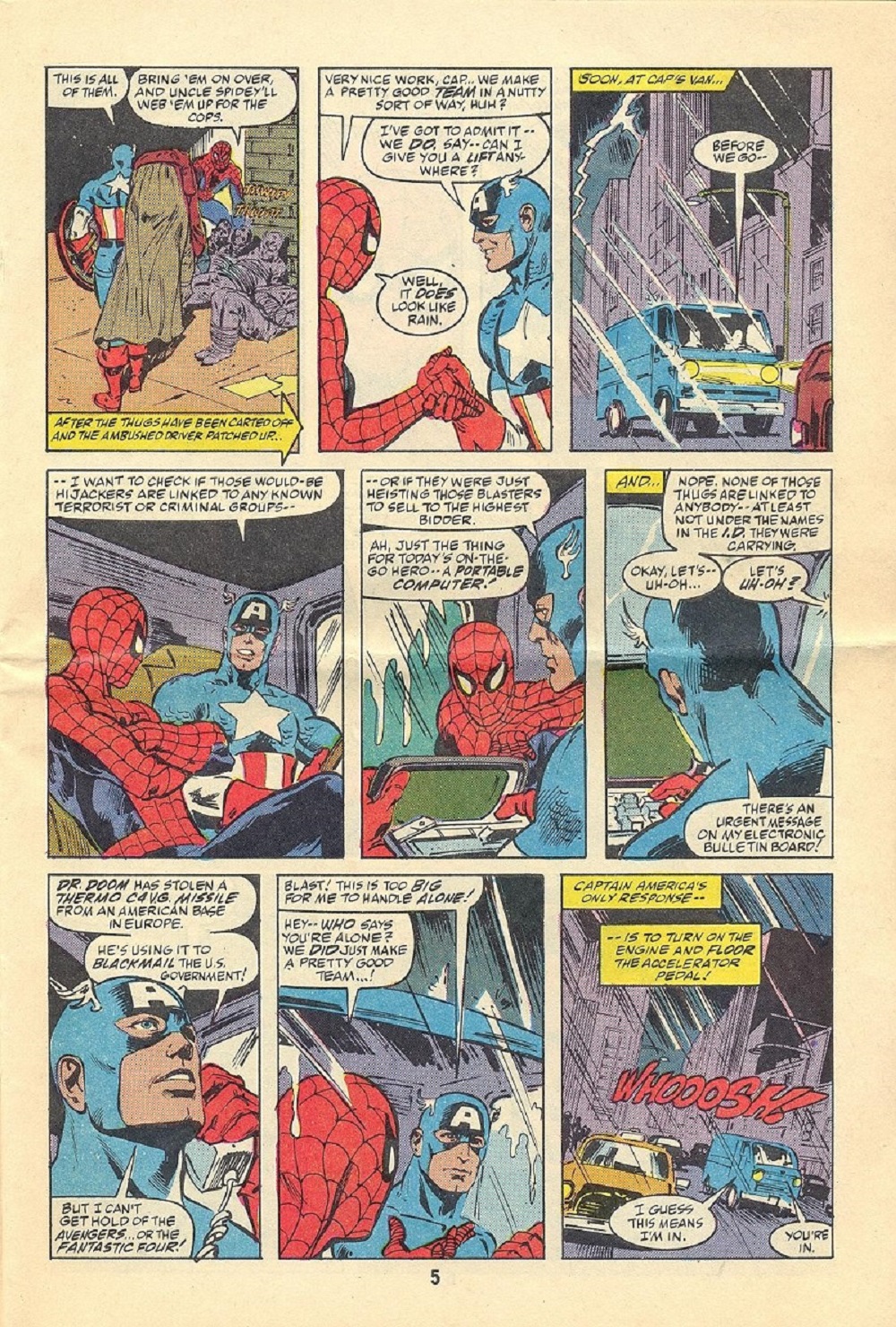 Dr. Doom's Revenge! comic book page 5