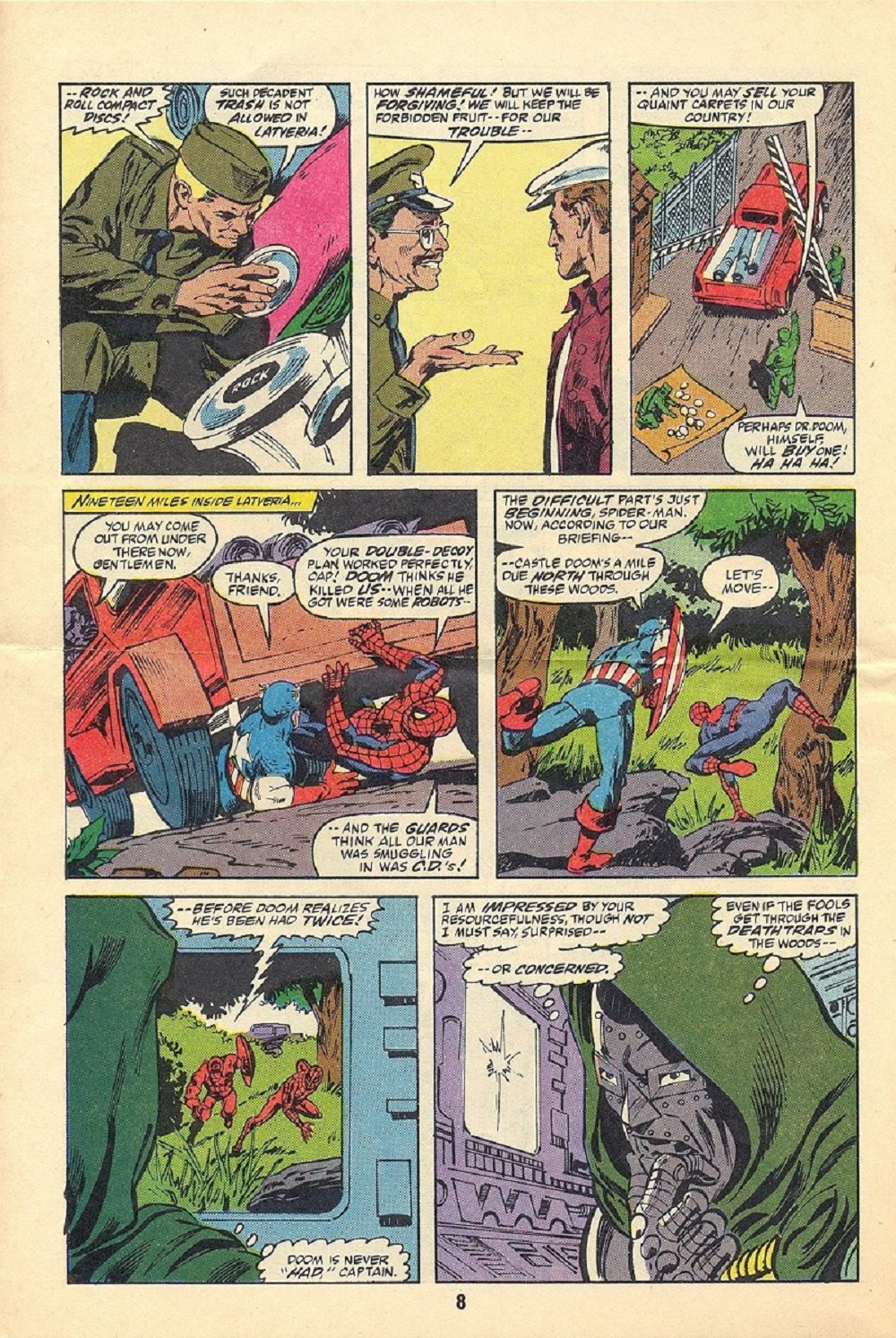 Dr. Doom's Revenge! comic book page 8