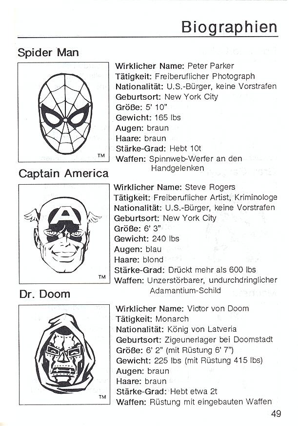Dr. Doom's Revenge! Super-Hero Handbook page 51