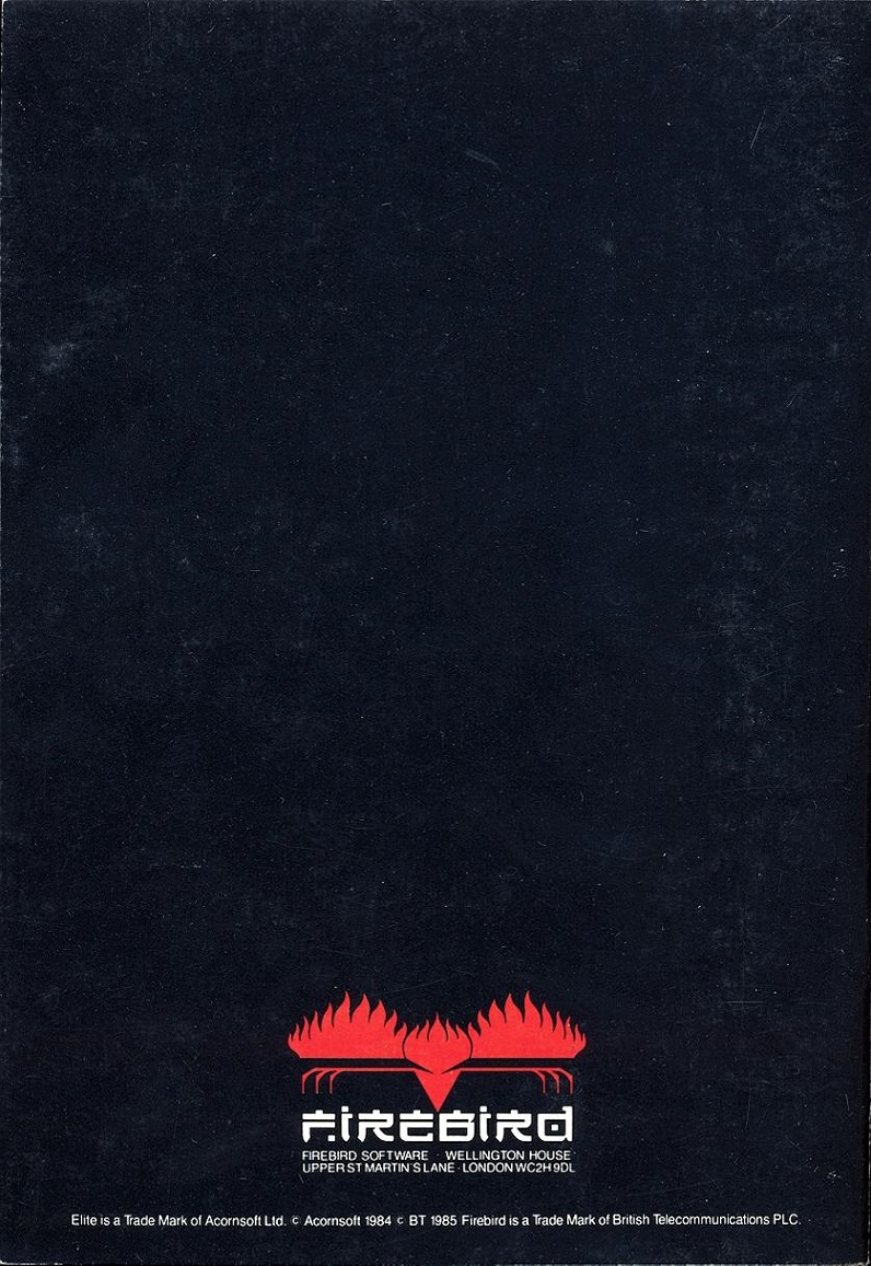 Elite Space Traders Flight Training Manual back cover