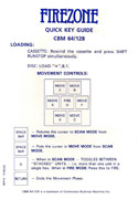 FireZone quick key guide front