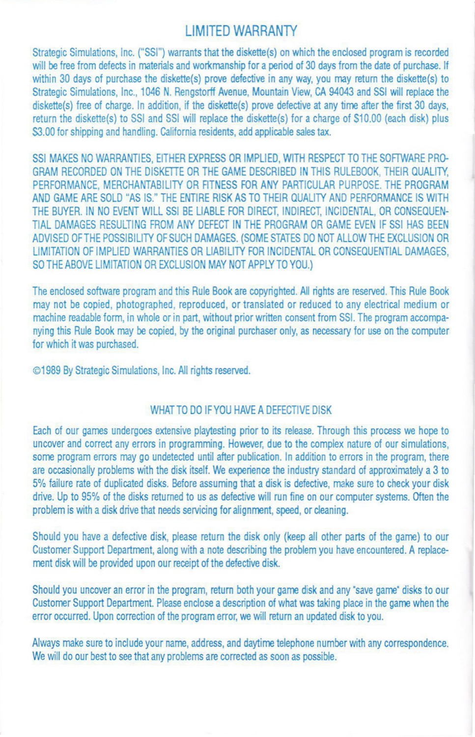 First Over Germany manual page i