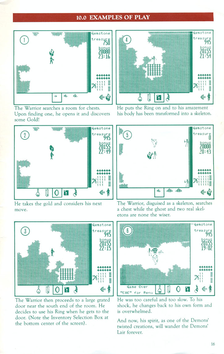 Gemstone Warrior manual page 16