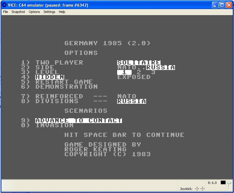 Germany 1985 Screen Shot 2