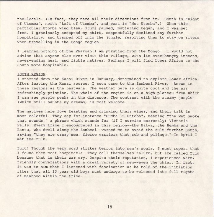Heart of Africa Manual Page 16