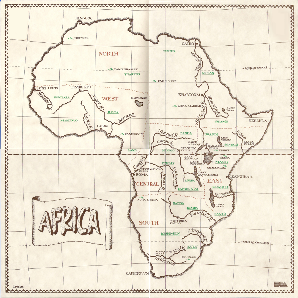 Heart of Africa Map
