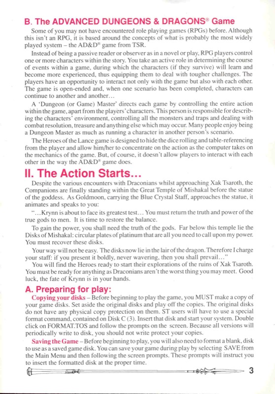 Heroes of the Lance Manual Page 3