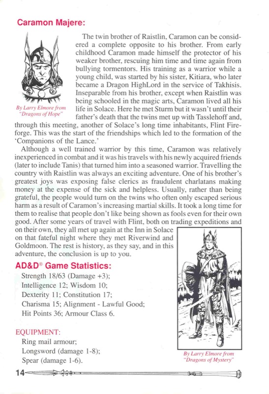 Heroes of the Lance Manual Page 14