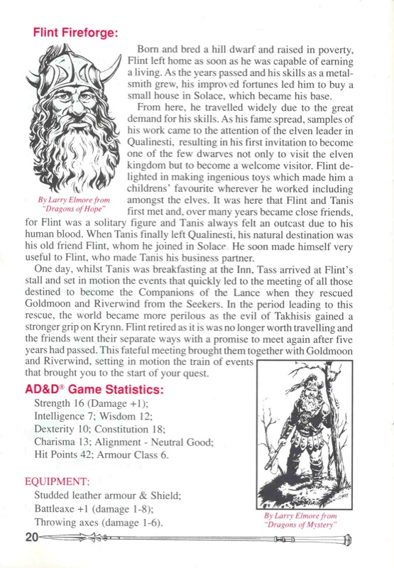 Heroes of the Lance Manual Page 20
