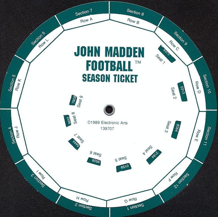 John Madden Football wheel