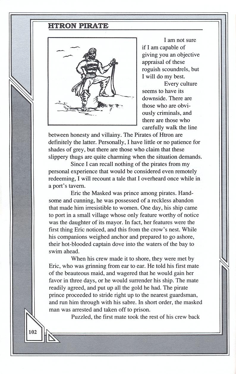 Knights of Legend players handbook page 102