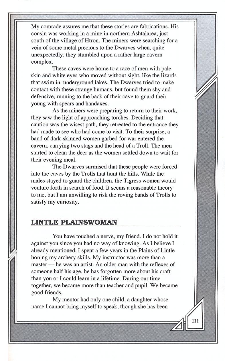 Knights of Legend players handbook page 111