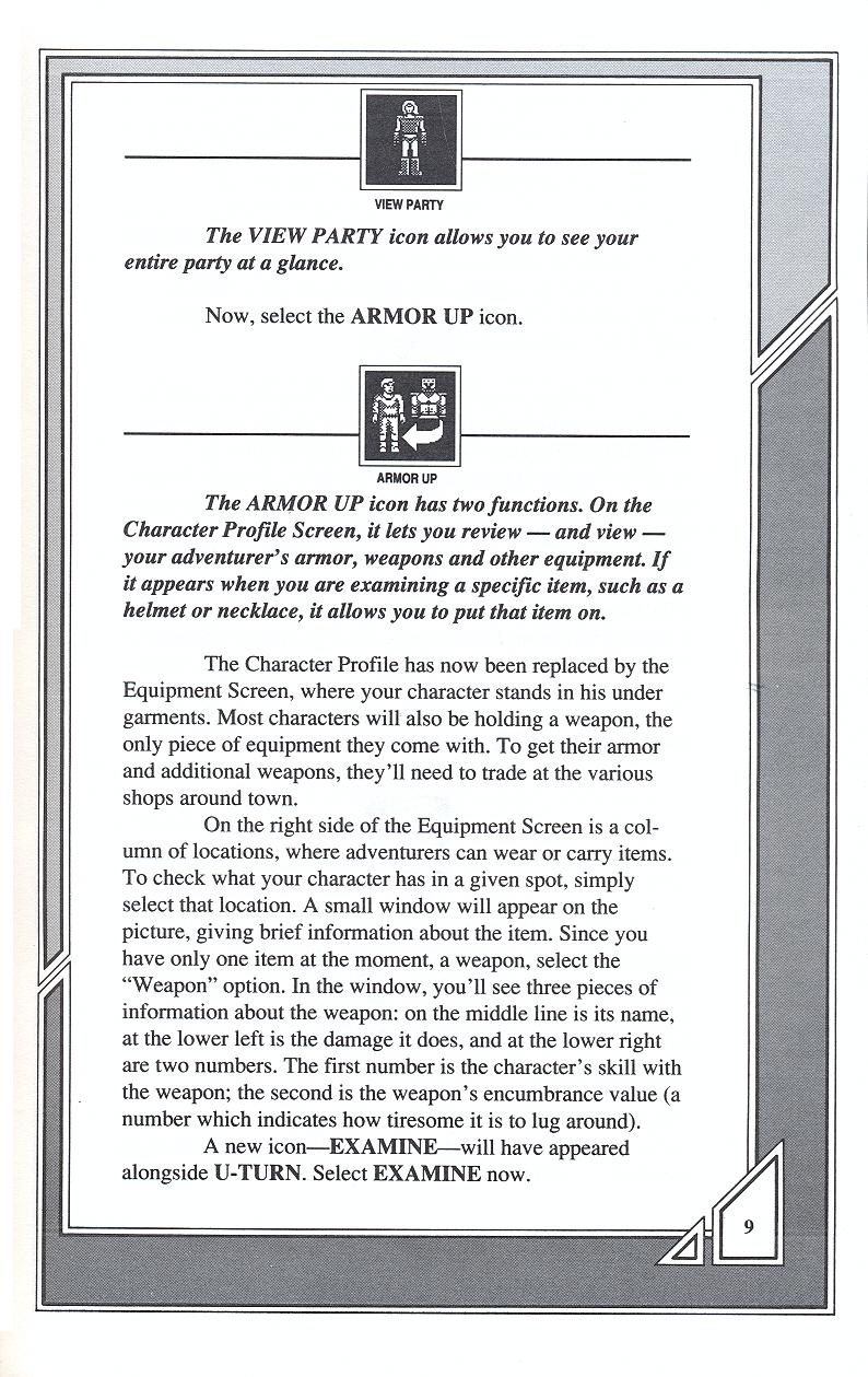 Knights of Legend players handbook page 9