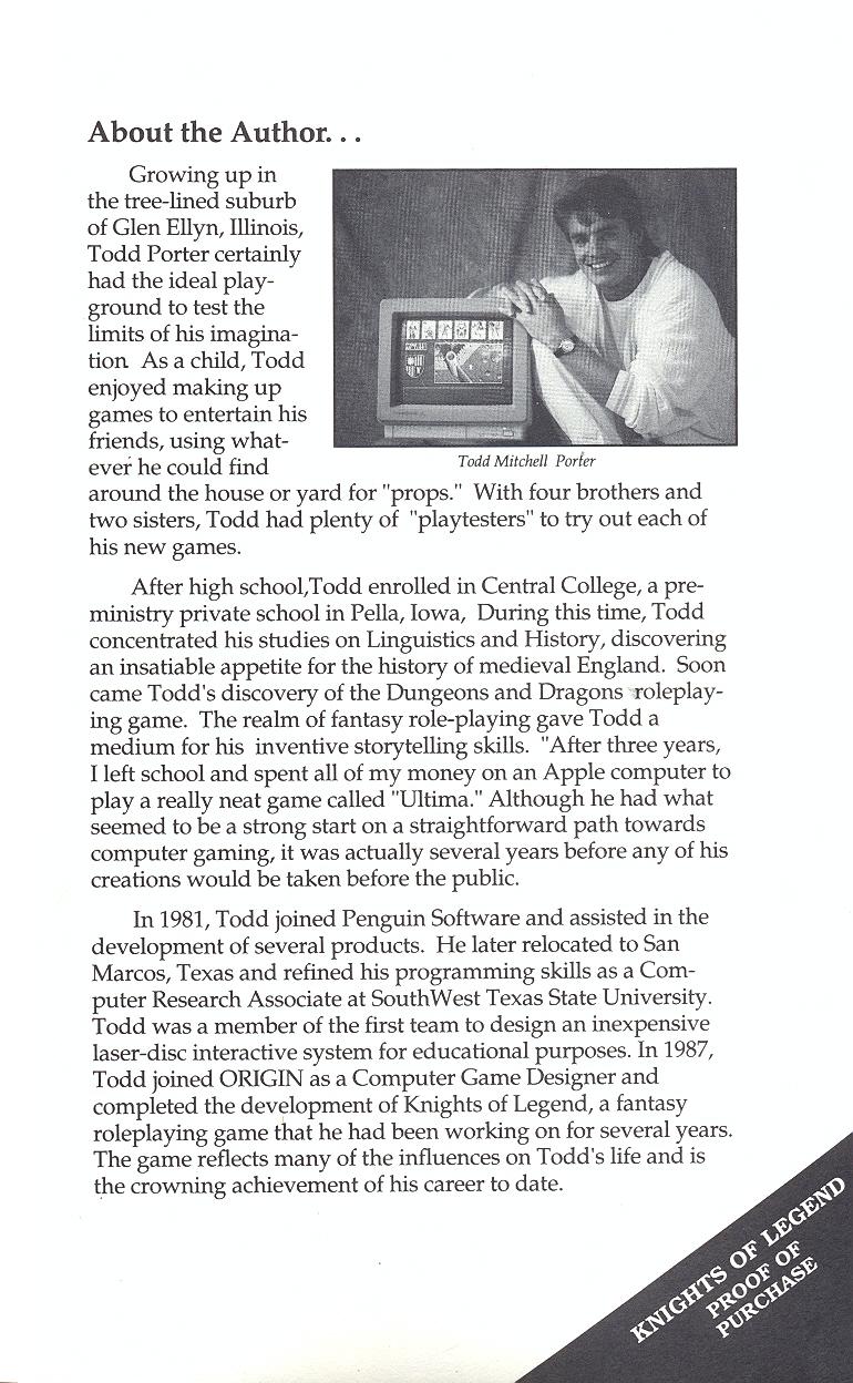 Knights of Legend players handbook page 145