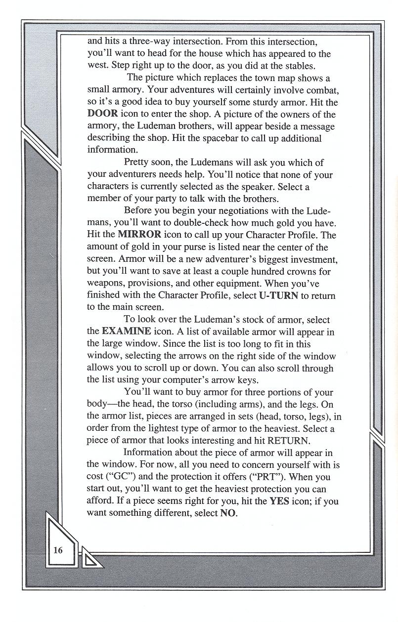 Knights of Legend players handbook page 16