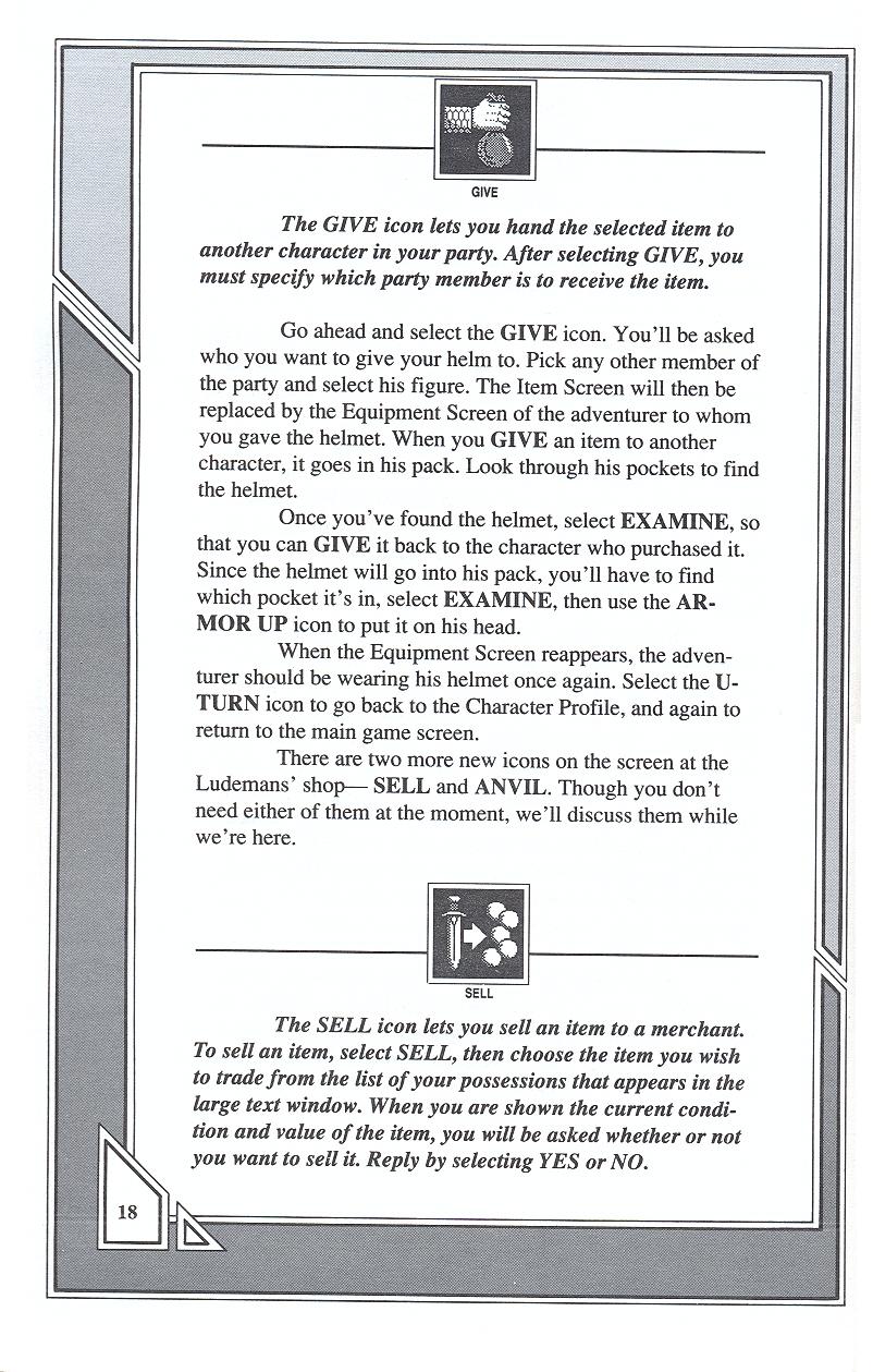 Knights of Legend players handbook page 18